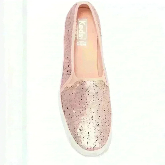 Keds Decker Reverse Sequin Shoes,‎ size 8| Slip-On Pink Silver  Sequins - Picture 2 of 9